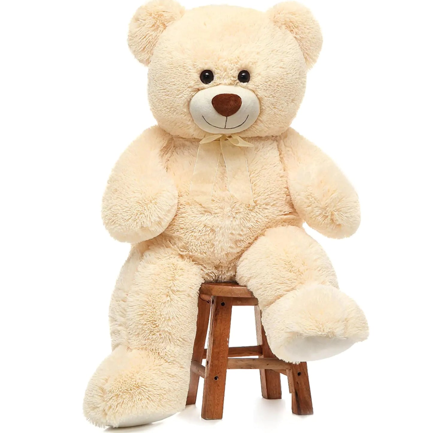MorisMos Giant Teddy Bear Stuffed Animal 3 ft36 in Large Teddy BearBig Teddy Bear for Baby Shower DecorSoft Stuffed Bear Plush Toy for Kid Birthday Christmas Girlfriend Valentines GiftBeige/Cream